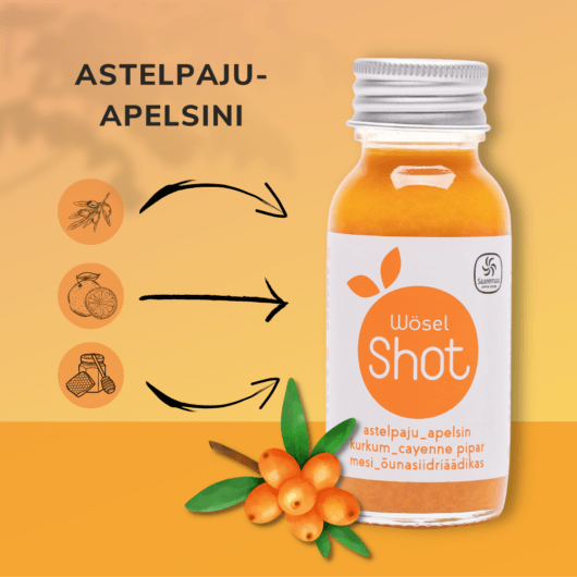 Astelpaju-apelsini terviseshot, koostisosad