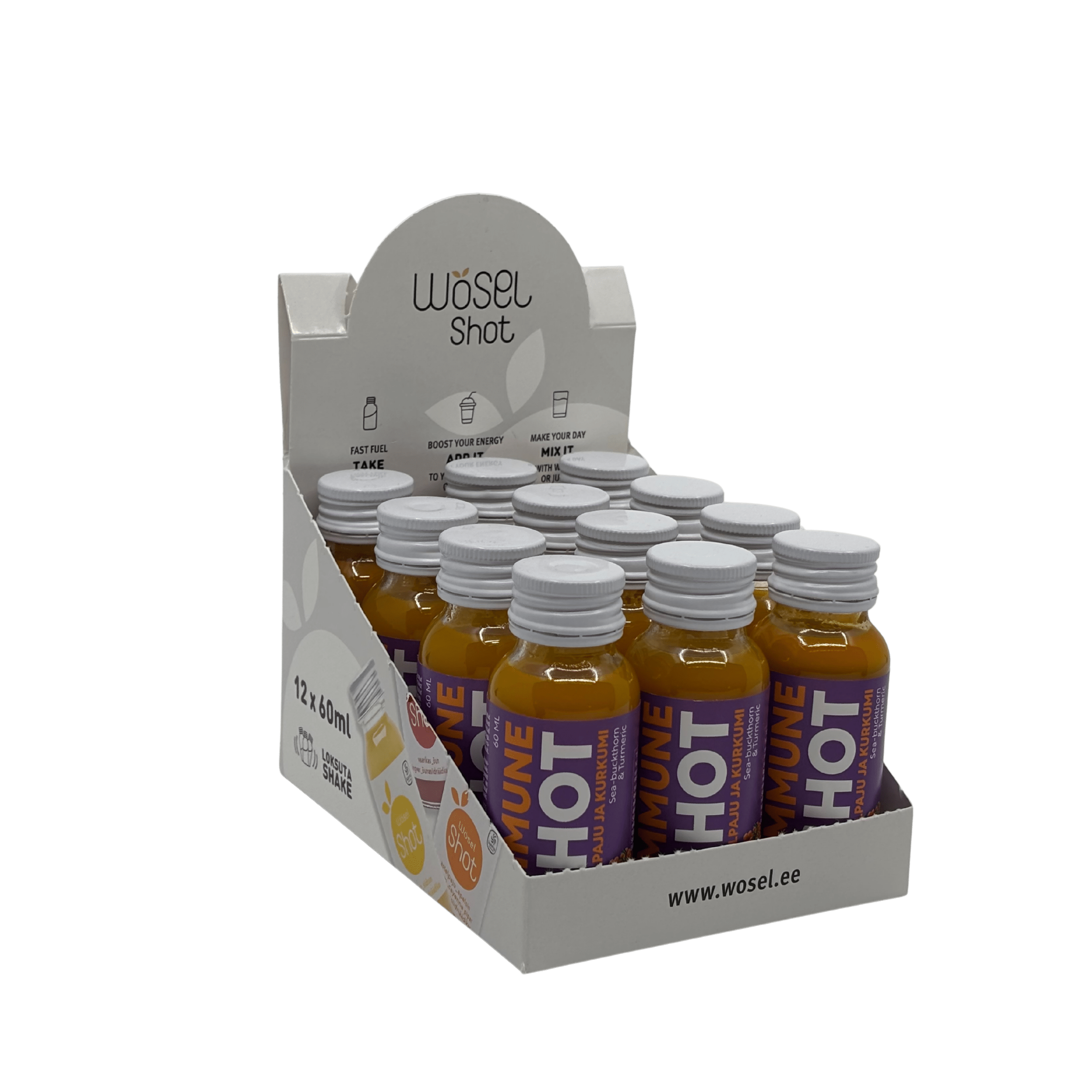 IMMUNE SHOT astelpaju ja kurkumi (12-pakk)