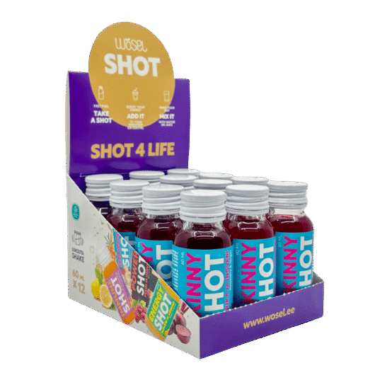 SKINNY SHOT vaarika ja ingveri (12-pakk)